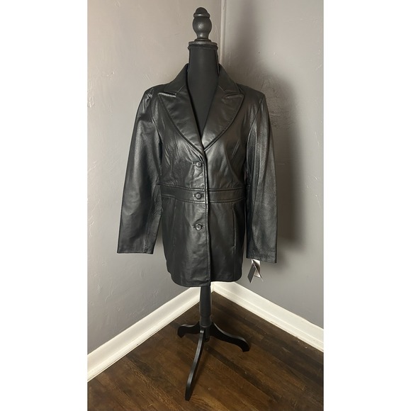 Colebrook Jackets & Blazers - Vintage Colebrook Classics Women's Leather 90's Blazer Size M winter,  office